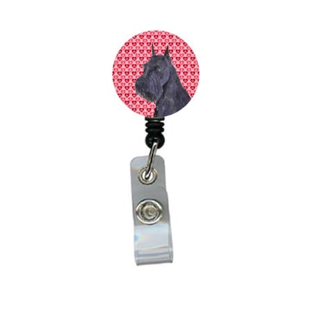 Teachers Aid Schnauzer Retractable Badge Reel Or Id Holder With Clip TE235621
